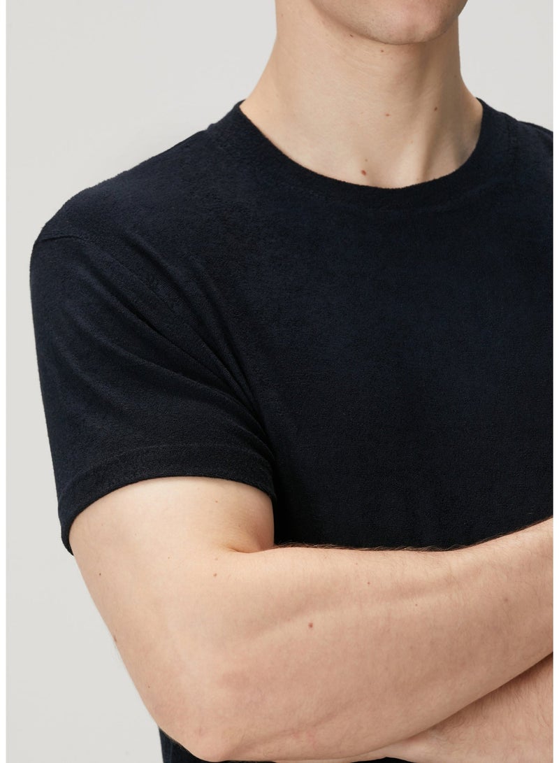 Simpleqloth | Muscle Up Fit: Dark Navy Modal Towel – Defining the Masculine Silhouette - Image 1